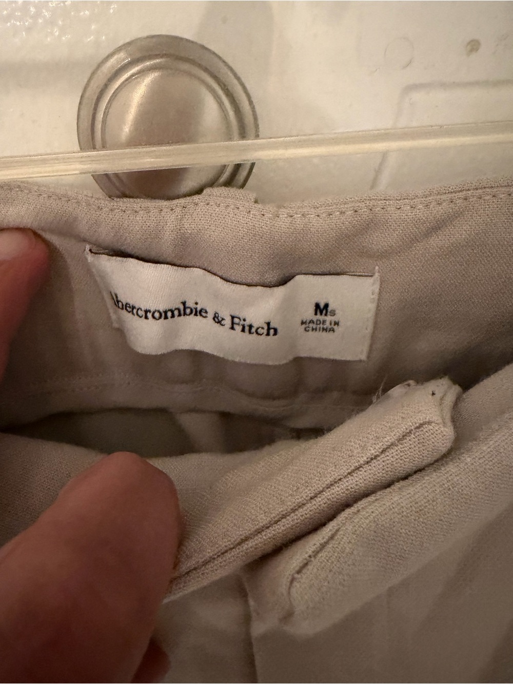Abercrombie & Fitch  Sloan Neutral Beige High-Waist Trousers - Picture 2 of 4